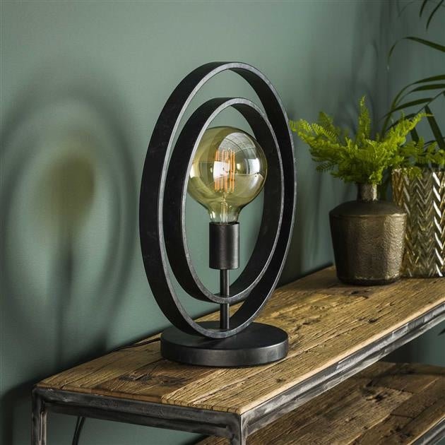 Lampada da tavolo Otan DH Interior Carbone LxLxH 48x46x25 Metallo Foto atmosferica vista frontale diagonale