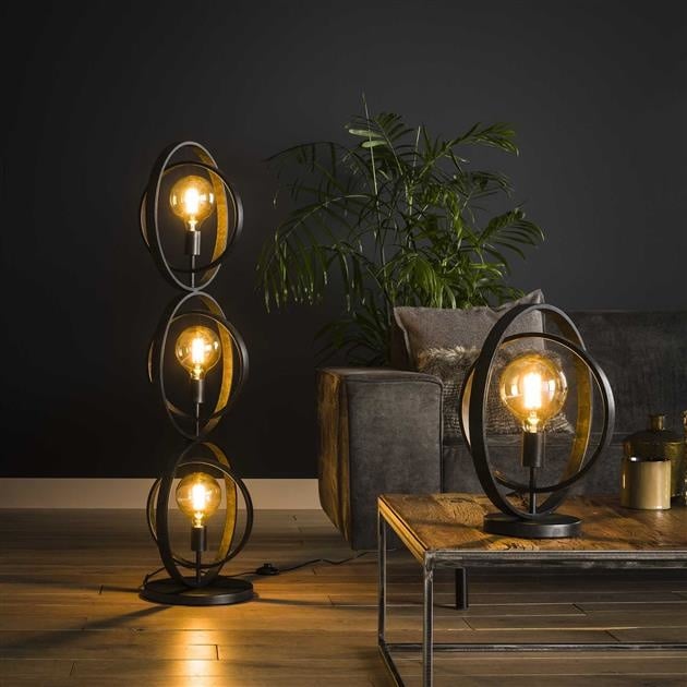Lampada da tavolo Otan DH Interior Carbone LxLxH 48x46x25 Metallo Foto atmosferica vista frontale diagonale