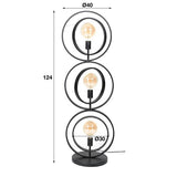 Lampada da terra Otan DH Interior Carbone LxPxH 128x45x36 Metallo Bianco Indicazione dimensione foto