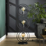 Lampada da terra Otan DH Interior Carbone LxPxH 128x45x36 Metallo Atmosfera foto vista frontale