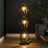 Lampada da terra Otan DH Interior Carbone LxPxH 128x45x36 Metallo Foto atmosferica vista frontale diagonale