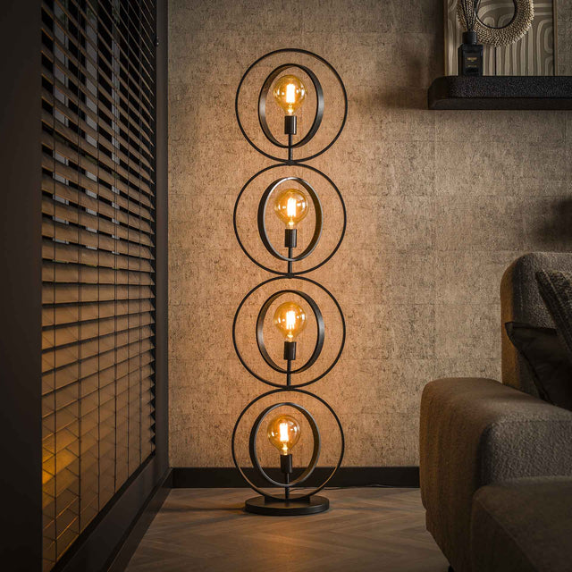 Vloerlampen - Industriële vloerlamp Otan metaal 4 - lichts - Dimehouse