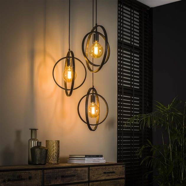 Lampada a sospensione Otan DH Interior Carbone LxPxA 48x46x45 Metallo Foto atmosferica vista frontale diagonale
