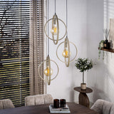 Lampadario Moderno Beige Otan a Sospensione a 3 Luci