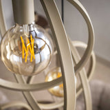 Lampadario Moderno Beige Otan a Sospensione a 3 Luci