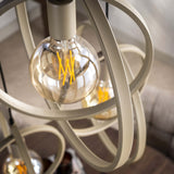 Lampadario Moderno Beige Otan a Sospensione a 3 Luci