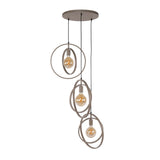 Lampadario Moderno Beige Otan a Sospensione a 3 Luci