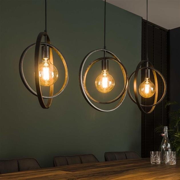 Lampada a sospensione Otan DH Interior Carbone LxPxA 129x46x11 Metallo Foto atmosferica vista frontale diagonale