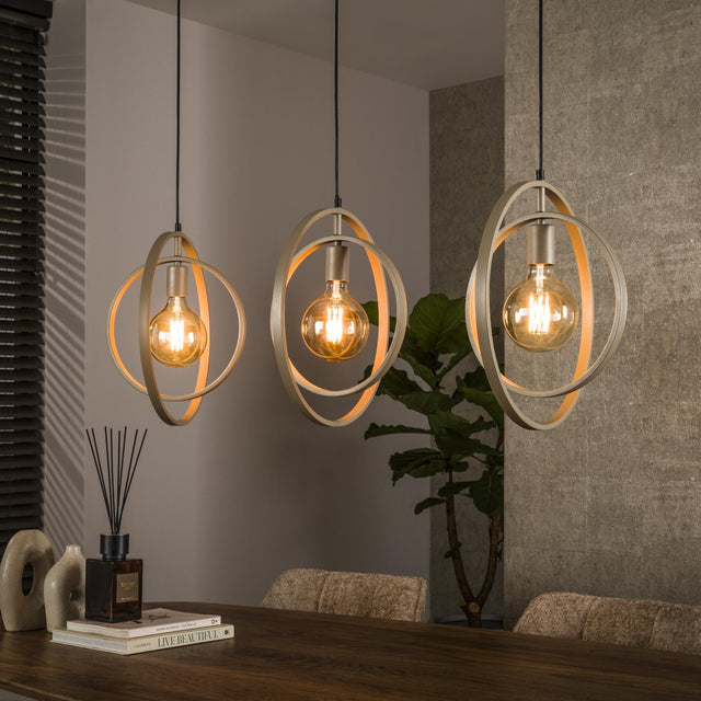 Hanglampen - Moderne Hanglamp Beige Otan 3 - lichts - Dimehouse