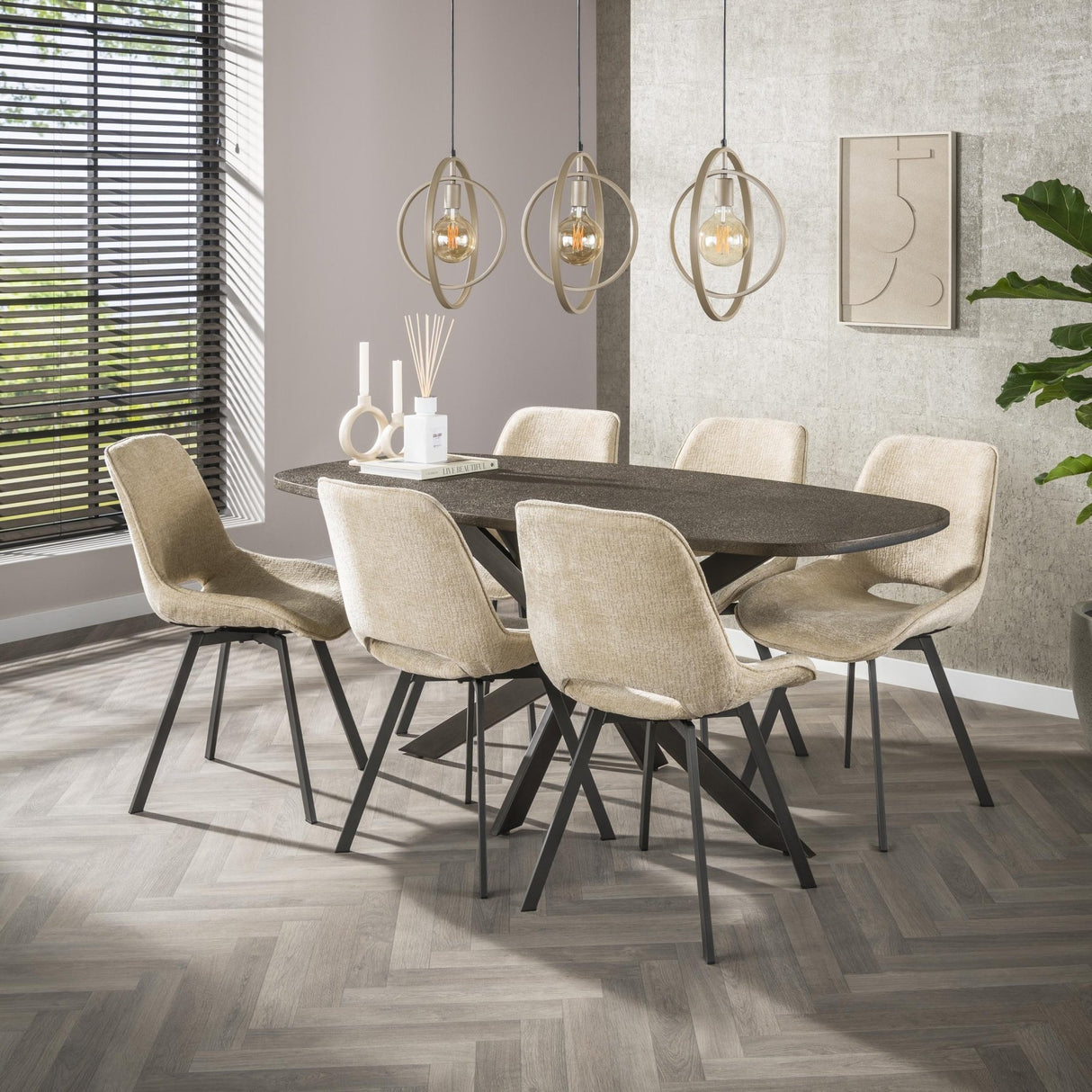Hanglampen - Moderne Hanglamp Beige Otan 3 - lichts - Dimehouse