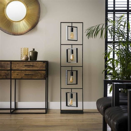 Lampada da terra Carter DH Interior Charcoal LxPxH 145x41x24 Metallo Foto atmosferica vista frontale diagonale