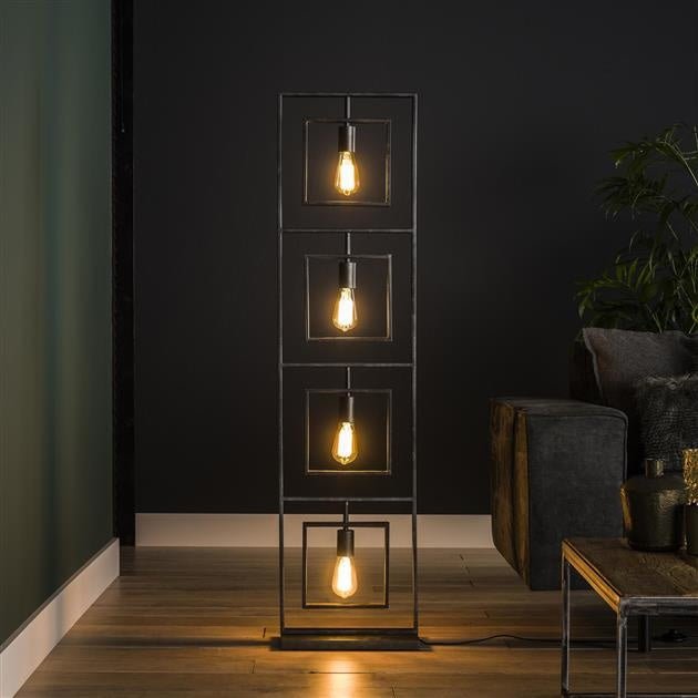 Lampada da terra Carter DH Interior Charcoal LxPxH 145x41x24 Metal Atmosphere foto vista frontale