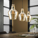 Hanglampen - Industriële hanglamp Dace 3 - lichts amber - Dimehouse