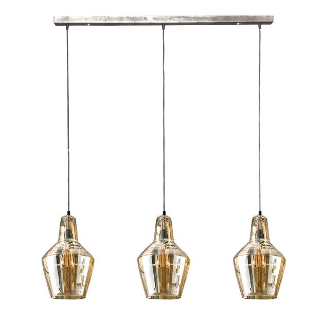 Hanglampen - Industriële hanglamp Dace 3 - lichts amber - Dimehouse