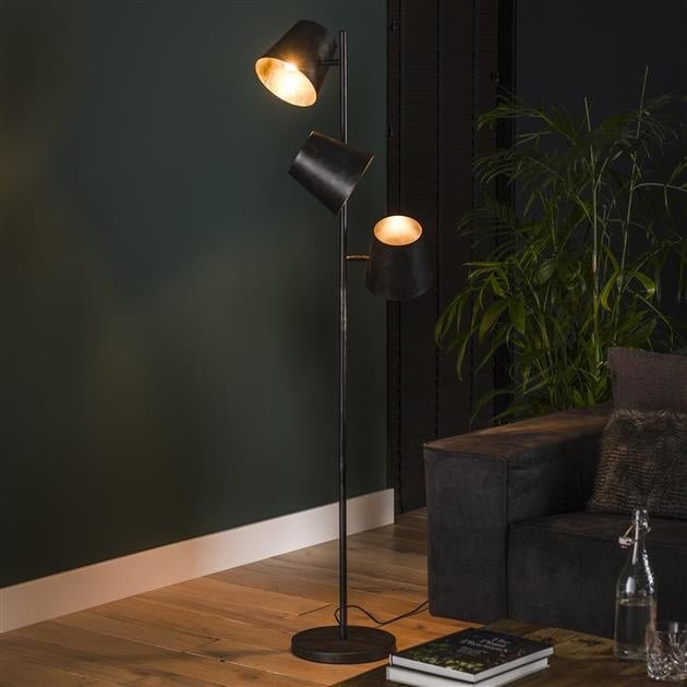 Lampada da terra Carta DH Interior Charcoal LxWxH 76x51x31 Metallo Foto atmosferica vista frontale diagonale