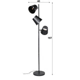 Lampada da terra Carta DH Interior Carbone LxPxH 76x51x31 Metallo Bianco Indicazione dimensione foto