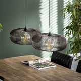 Lampada a sospensione Jill DH Interior Nero LxLxH 88x49x29 Nichel Foto atmosferica vista frontale diagonale