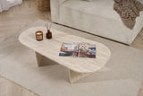 Ovalis - Travertino truciolare rivestito melaminico al 100%.