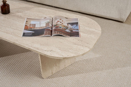 Ovalis - Travertino truciolare rivestito melaminico al 100%.