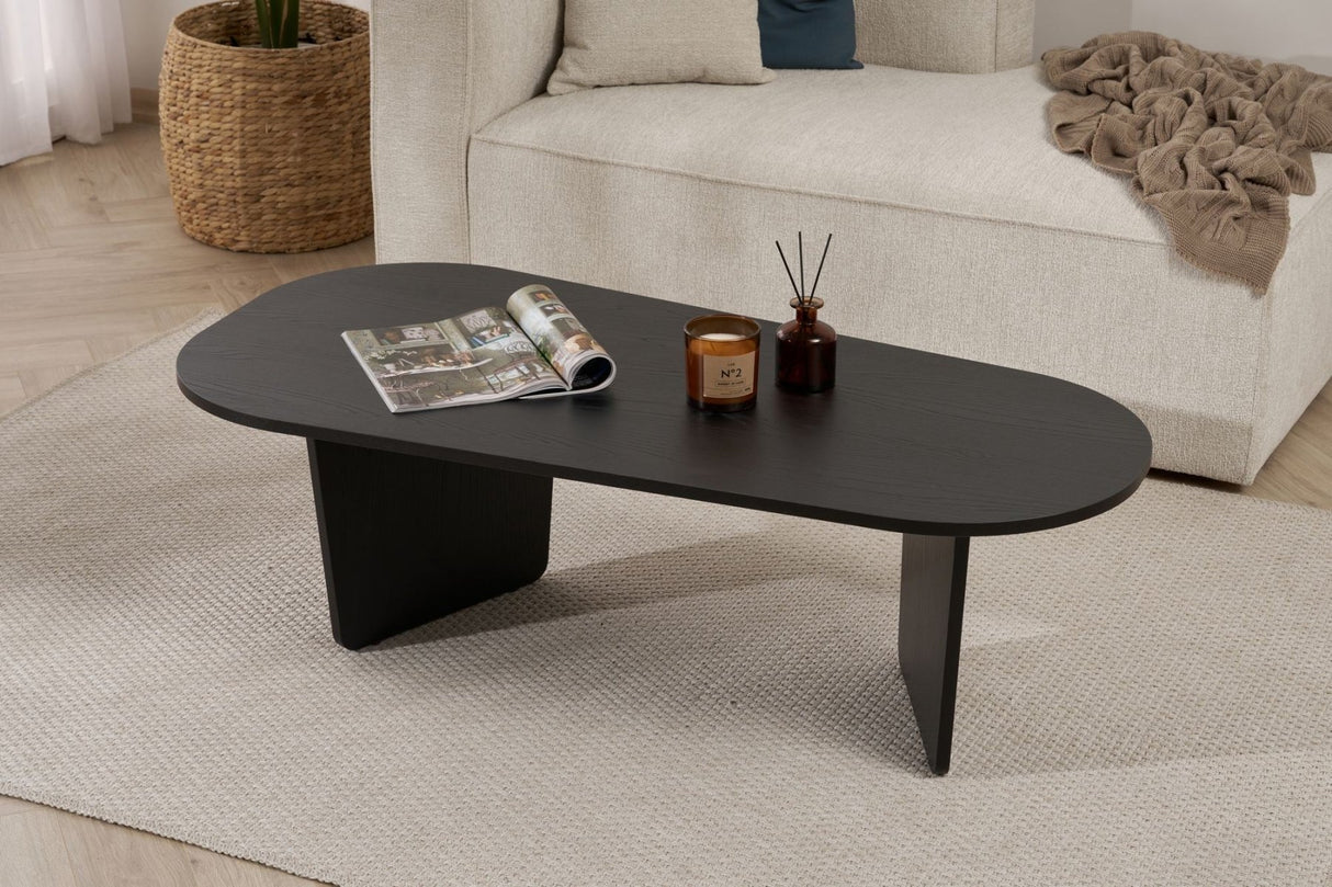 Ovalis - Wood Black Pannello truciolare rivestito melaminico al 100%.