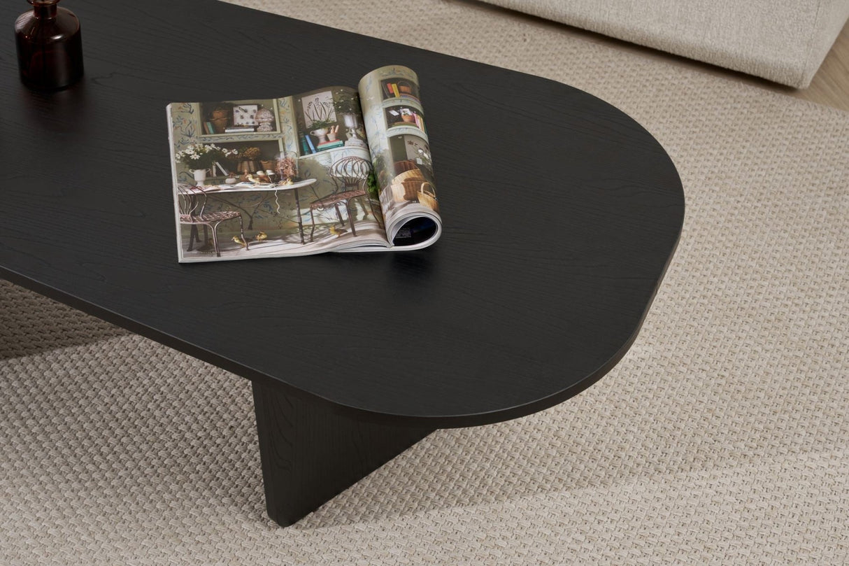Ovalis - Wood Black Pannello truciolare rivestito melaminico al 100%.