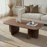 Tavolino Akira effetto noce 120 x 60 cm Legno rivestito melaminico