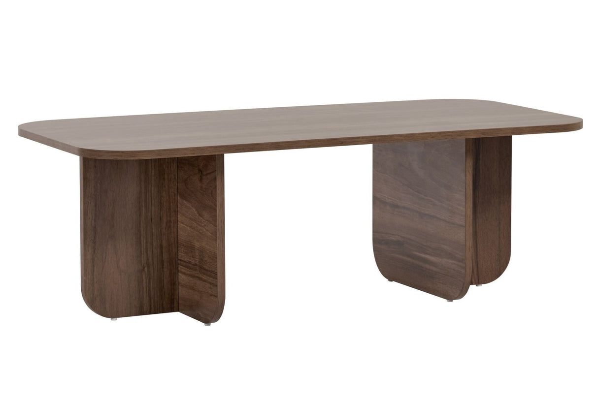 Tavolino Akira effetto noce 120 x 60 cm Legno rivestito melaminico