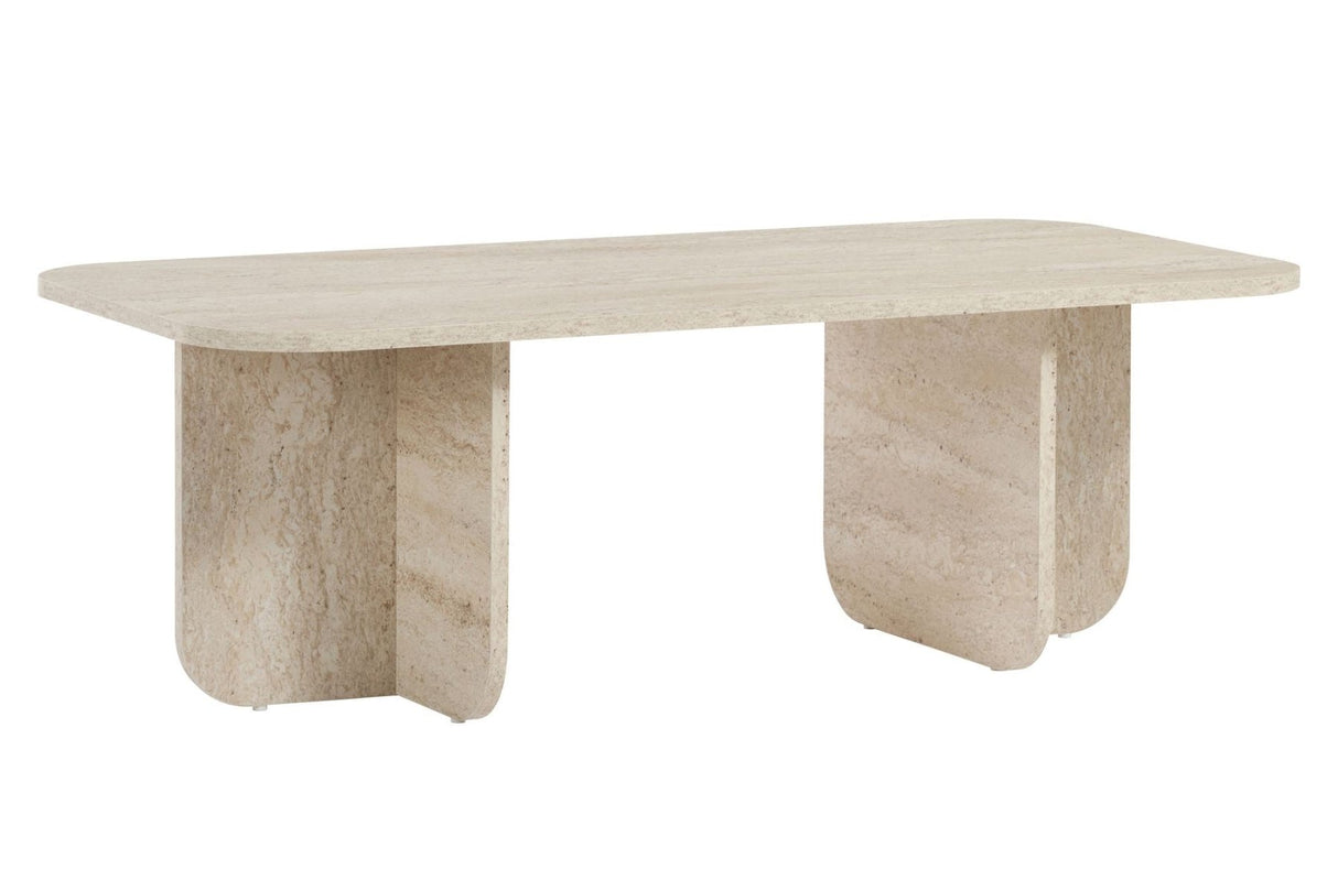 Tavolino Akira travertino 120 cm Legno composito rivestito melaminico