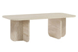 Tavolino Akira travertino 120 cm Legno composito rivestito melaminico