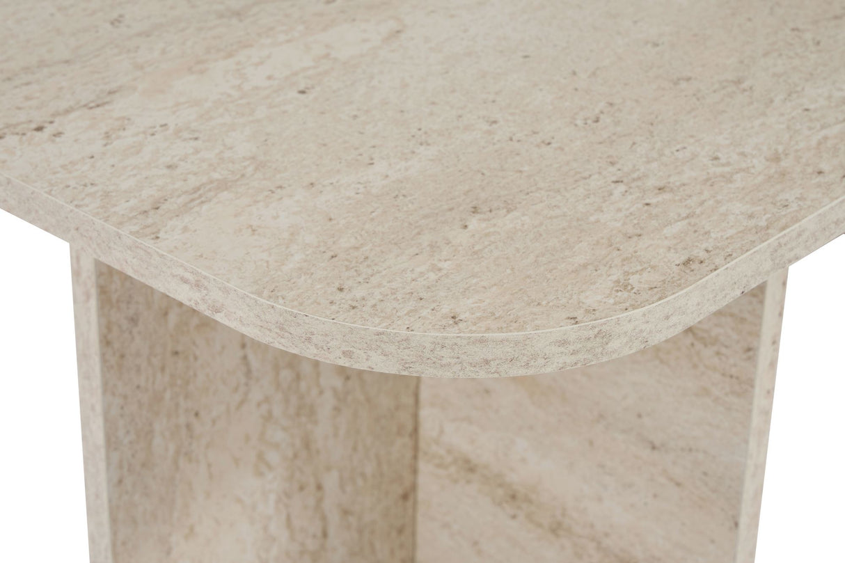 Tavolino Akira travertino 120 cm Legno composito rivestito melaminico
