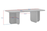 Tavolino Akira travertino 120 cm Legno composito rivestito melaminico