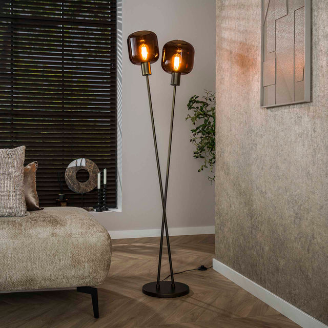 Vloerlampen - Vloerlamp Terra Duo 2 - lichts Brons - Dimehouse