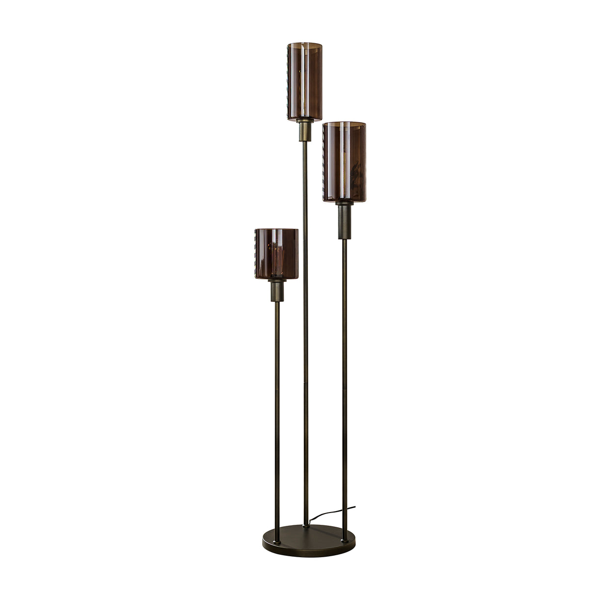 Vloerlampen - Moderne Vloerlamp 3 - lichts Getrapt Sienna Bruin - Dimehouse
