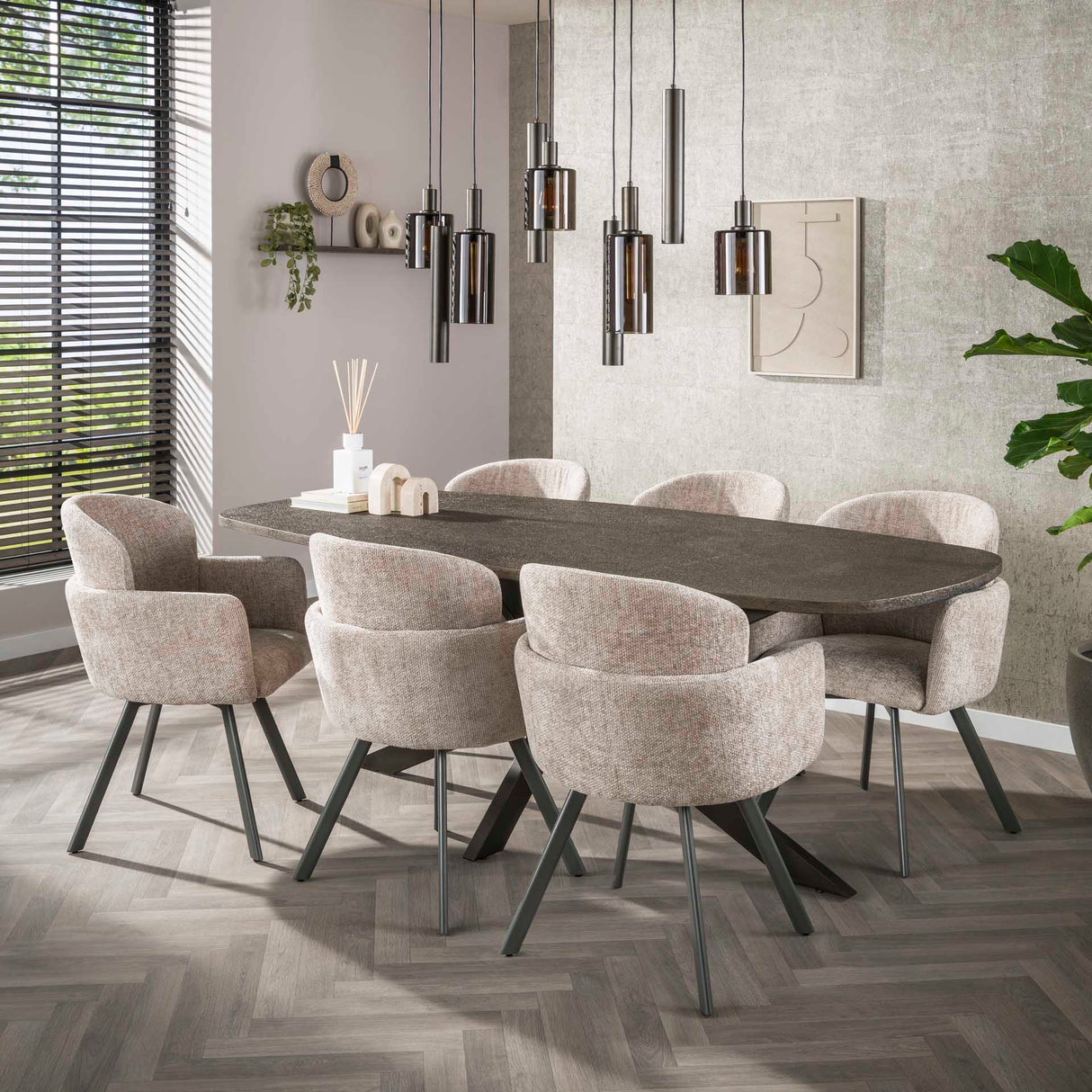 Hanglampen - Moderne Hanglamp Aureo 9 - lichts Sienna bruin - Dimehouse