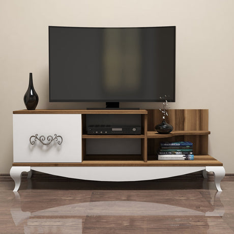 Mobile TV Sultan Noce Bianco Melaminico 130x50,6x45 cm