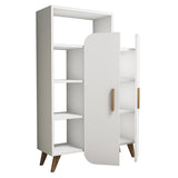 Libreria scandinava melaminico bianco Form 90x132x32 cm