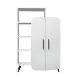 Libreria scandinava melaminico bianco Form 90x132x32 cm