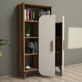 Libreria Form Noce Crema Melaminico 90x132x32 cm