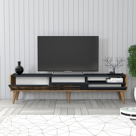 Mobile TV Valensiya Noce Antracite Melaminico 180x35x45 cm