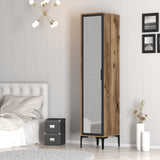 Armadio Kumual R Noce Antracite Melaminico 40x47,5x201,4 cm