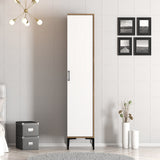 Armadio Kumual S Noce Bianco Melaminico 40x47,5x201,4 cm