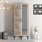 Armadio Kumsal PR Noce Bianco Melaminico 80x47,5x201,4 cm