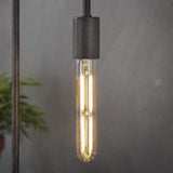 Sorgente luminosa Tubo a filamento LED 18,5 cm DH Interno Vetro color ambra LxPxH 19x6x6 Vetro color ambra Foto atmosferica vista frontale diagonale