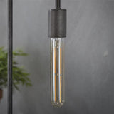 Sorgente luminosa Tubo a filamento LED 18,5 cm DH Interno Vetro color ambra LxPxH 19x6x6 Vetro color ambra Foto atmosferica vista frontale diagonale
