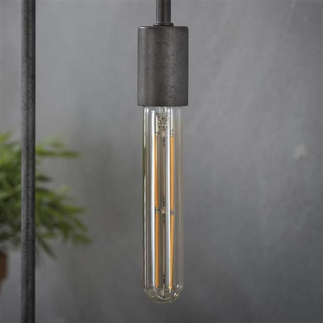 Sorgente luminosa Tubo a filamento LED 18,5 cm DH Interno Vetro color ambra LxPxH 19x6x6 Vetro color ambra Foto atmosferica vista frontale diagonale