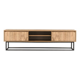 TV Meubels - TV Meubel Belinda Zwart Dennenhout Melamine 140x50x40 cm - Dimehouse