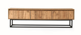 Mobile TV Tilsim in legno di pino nero melaminico 180x50x40 cm