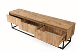 Mobile TV Tilsim in legno di pino nero melaminico 180x50x40 cm
