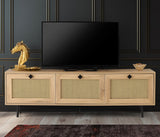 TV Meubels - TV Meubel Japandi Alcazar Eik Melamine 180x60x40 cm - Dimehouse