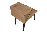 Nachtkastjes - Nachtkastje Cross Eik Melamine 50x55x40 cm - Dimehouse